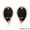 Fake Van Cleef & Arpels Sweet Alhambra Leaf Earrings Pink Gold,Onyx